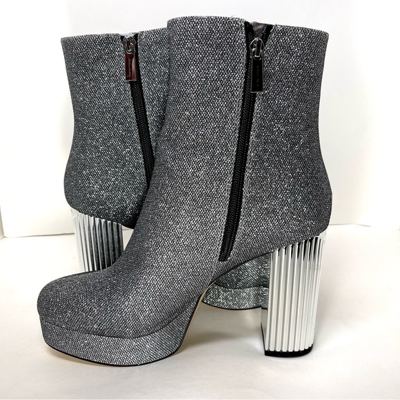 NWT MICHAEL KORS Porter Glitter Platform Dress Booties Size 9.5M - Picture 3 of 9